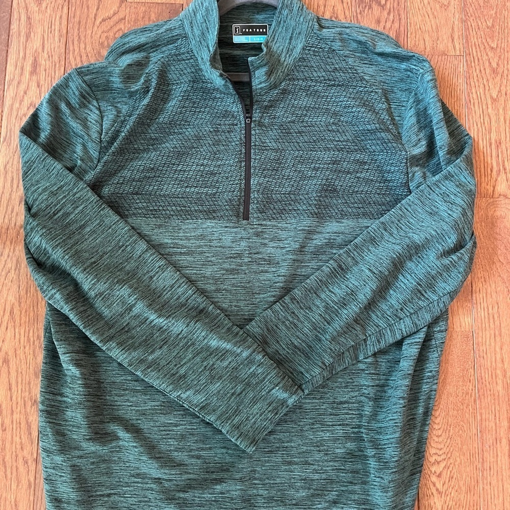 PGA Tour Dark Green 1/4 zip pullover, Size L